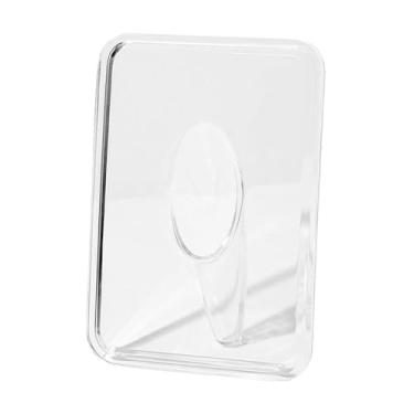 Imagem de KiBcsLic Vaso decorativo em acrílico transparente com moldura para fotos, suporte para uma única flor, ideal para mesa, sala de estar, estante e casamentos.