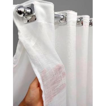 Imagem de Cortina Voil Gaze Linho 6,00X2,50 Forro Microfibra Alto - Lm Detona