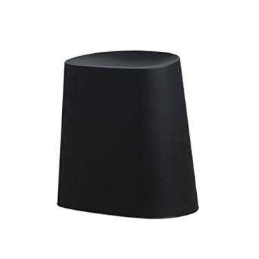 Imagem de SENNIAN Banqueta de troca de sapato banco de descanso banco de plástico resistente à água banqueta para pés para sala de estar para o quarto, preto - 43 x 33 x 43 cm