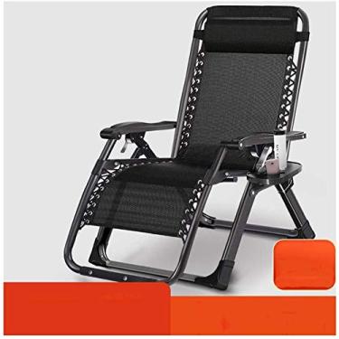 Imagem de Espreguiçadeira cadeiras reclináveis para pátio cadeiras reclináveis dobráveis para almoço cadeiras de pátio reclináveis praia varanda encosto doméstico espreguiçadeira peso 200 kg cadeira