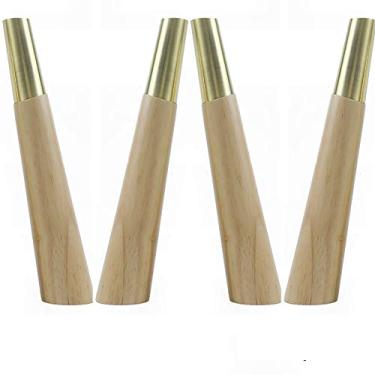 Imagem de Pernas de móveis, pernas de sofá, pernas de móveis de madeira maciça afuniladas, pernas de substituição de sofá, pernas de suporte de móveis nórdicos modernos, para armários de TV/banquinhos/cadeiras