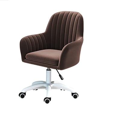 Imagem de Cadeira de escritório, cadeira de jogos, cadeira de computador de veludo, cadeira de escritório em casa, moderna, giratória, ajustável, altura ajustável, 360°, cadeira de maquiagem, poltrona estofada