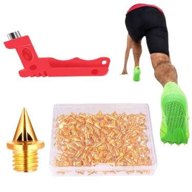 Imagem de Espigões de tênis de golfe | Ponteiras de pista de longa distância de cone pontiagudo, acessórios para sapatos de corrida com caixa de armazenamento para atividades ao ar livre