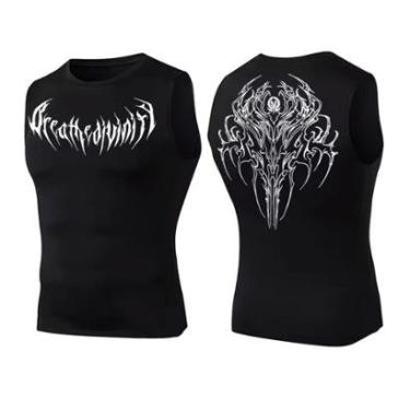 Imagem de Camiseta Regata Compressão Academia Treino Justa Breath Devinity Símbolo Punk Abstract-Unissex