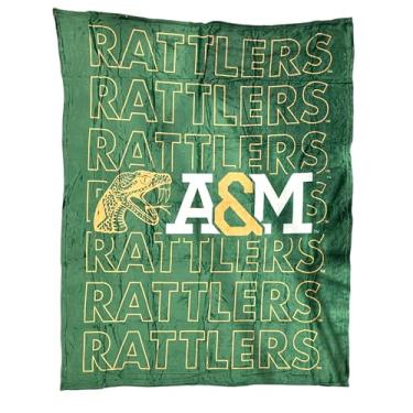 Imagem de Pegasus Sports Cobertor de pelúcia NCAA Echo Team Wordmark, cor do time, 60 x 70 (Florida A&M University)
