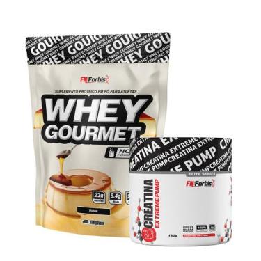 Imagem de Kit Whey Protein Gourmet Refil 907g + Creatina Extreme Pump Elite Seri