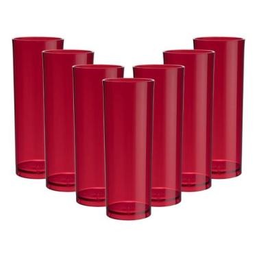 Imagem de Copos Acrilícos Premium 100pçs Long Drink 330ml Várias Cores - NEOPLAS