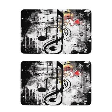 Imagem de Blueangle Conjunto de 2 ímãs de geladeira com nota musical preta - Ímãs decorativos engraçados de geladeira de cozinha - Seguro para lava-louças e decoração magnética durável (179)