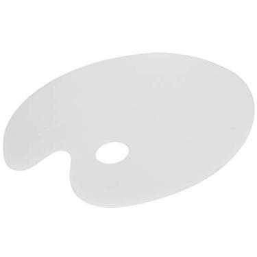 Imagem de Paleta de pintura acrílica Bandeja de tinta oval transparente Paleta de pintura de cores misturadas Materiais de arte escolar para artistas estudantes profissionais 30x40cm 194g