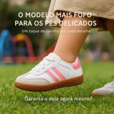 Imagem de Tênis Casual Sambinha Infantil Menina Baby  Resistente, Rosa, Ideal pa