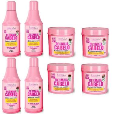 Imagem de Kit Shampoo e Mascara Forever Liss Desmaia Cabelo 4 KITS