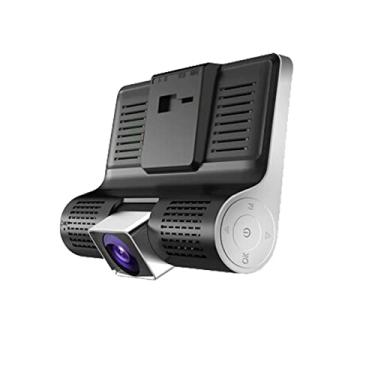 Imagem de Naroote Car Dash Cam Night Vision Lente Dupla Com Câmera de Backup para Gravação Em Grande Angular Gravador de Condução à Prova D'água para Painel de Carro Material da Câmera ABS (Gravação de 3 vias)