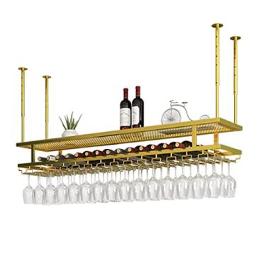 Imagem de APUM Suporte para pendurar para taças de vinho, para pendurar garrafas de vinho e taças de vidro, para bar de cozinha embaixo do armário