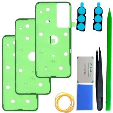 Imagem de iStable Fita adesiva de capa traseira compatível com Samsung Galaxy S23 FE Tiras adesivas de substituição para porta de bateria traseira SM-S711B/DS, SM-S711U (pacote com 3)