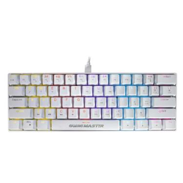 Imagem de Teclado Mecânico Gamer K-Mex Spectra Fury - ABNT2 - Led - 60% - Switch Blue - Branco KBL888U0001CB0X