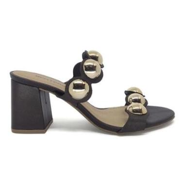 Imagem de Tamanco Bottero Couro Salto Grosso Médio Marrom 373703-Feminino