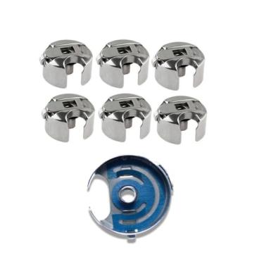 Imagem de Kit 6 Caixas de Bobina BC-DB1 NYBC com Mola Interna para Máquina de Costura Reta Industrial | Metal Resistente Compatível com Juki, Singer, Brother, Jack