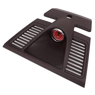 Imagem de Semme Guarnição da Tampa do Painel de Instrumentos do Dash Clock Com Substituição do Cronômetro para 2010 2016 OEM 970 552 151 01 7X0 Marsala Red ABS Dash Bezel Upgrade (instrumento vermelho
