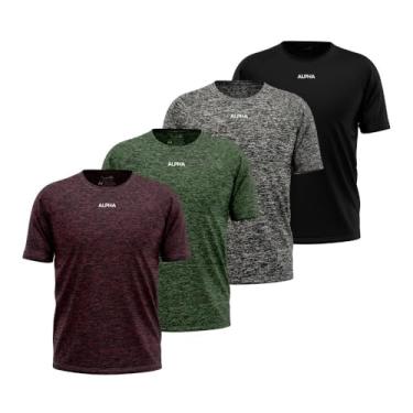 Imagem de Kit 4 Camisetas Dry Essential Alpha Co Masculina UseAlpha
