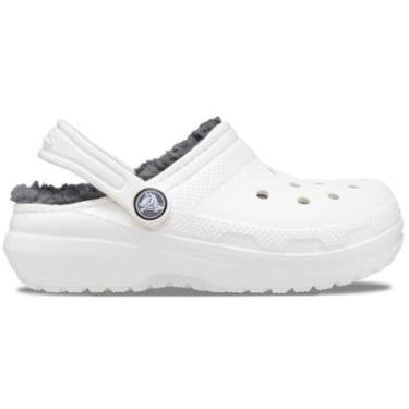 Imagem de Sandália crocs classic lined k white/grey-Unissex