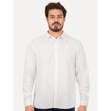 Imagem de Camisa Colcci Masculina Linho Relax Logo Branca-Masculino
