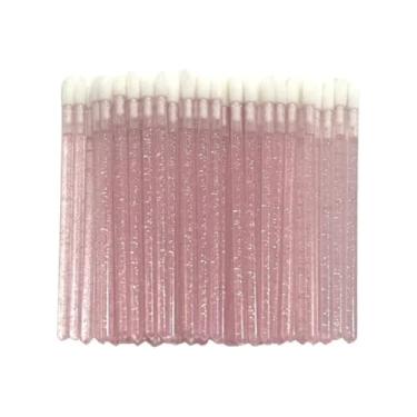 Imagem de 200 Aplicadores Descartáveis para Batom e Gloss – Pincel Macio e Higiênico, Ideal para Maquiagem Profissional – Cor Rosa