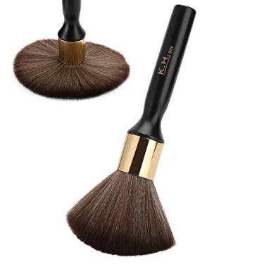 Imagem de Naroote Escova de Varredura de Cabelo de Cabeleireiro Espanador de Cerdas Macias para Salão de Beleza e Barbeiro Escova Profissional de Madeira Sólida para Uso Doméstico, Salão de Beleza (Preto)