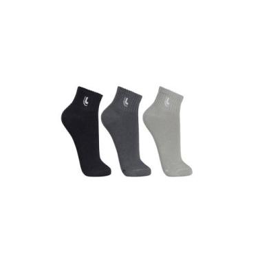 Imagem de Kit de 3 Pares de Meia Lupo 03223-089 Cano Curto Sport, Sortido, GG