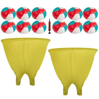 Imagem de Granny Pants Yard Game,Oversized Granny Pants Outdoor Game with 12 Bouncy Balls,Giant Outdoor Recreational Tossing Games for Adults,Backyard Parties and Field Day (Yellow - 2 Sets+12 Balls+1 Pump)