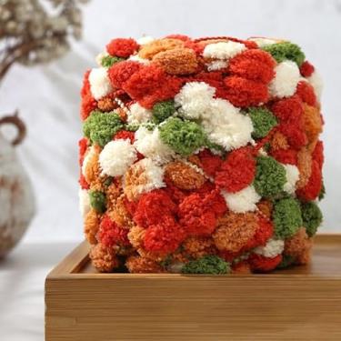 Imagem de 1 pacote de fios grossos para crochê e tricô, fio de pelúcia tie dye macio supervolumoso, chenille grosso de cor mista