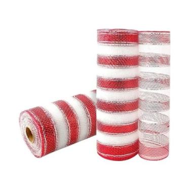 Imagem de Rolo De Tecido De Tule Dourado Para Decoração De Árvore De Natal, Guir