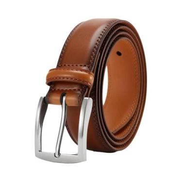 Imagem de Cinto De Couro Genuíno Masculino plus Size Com Fivela De Agulha Casual