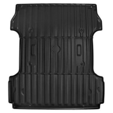 Imagem de Tapete de cama de caminhão adequado para 2017-2025 Ford Super Duty F250/F350/F450 acessórios 2,8 m, preto Flush proteção para todos os climas TPE Heavy Duty Pickup Cargo Mat, 2018 2019 2020 2021 2022