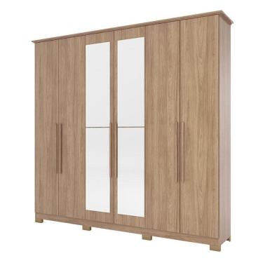 Imagem de Guarda Roupa Casal Colin Jequitibá Brilho com Espelho - Henn