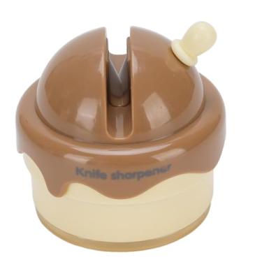 Imagem de Yinhing Apontador de Cortador, Ferramenta de Ventosa Em Miniatura de Afiação Rápida Com Lâmina de Aço de Tungstênio para Tesoura de Cozinha (BROWN)