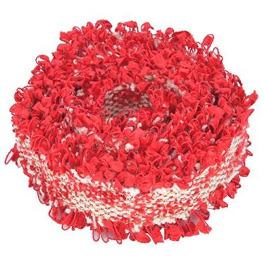 Imagem de Fita de embrulho de renda de poliéster com impressão vermelha de 4 jardas Fita de embalagem de presente DIY Fita decorativa de Natal para festas de fim de ano Decoração de (Estilo 3)