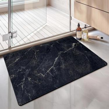 Imagem de LUMI Tapete de banho ultrafino, borracha antiderrapante, super absorvente, tapetes de banheiro ultrafinos, sob portas, tapetes de banheiro de secagem rápida, ideal para chuveiro, banheira e pia, 61 cm