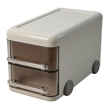 Imagem de Naroote Caixa de Armazenamento Mesa Tipo Gaveta Organizador de Papelaria Caneta Fofa de Desenho Animado Suporte Gaveta Em Camadas Uso Versátil Portátil para Dormitório de Sala (Branco)