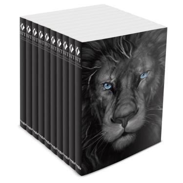 Imagem de Kit com 10 Bíblias do Leão Grafite - Brochura - NVT