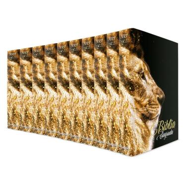Imagem de Kit com 10 Bíblias do Leão Ouro - Capa Dura - NVI