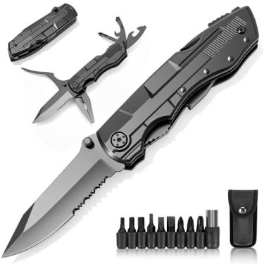 Imagem de Multitool, Canivete Multifuncional, Alicate Multifuncional, Faca Tática Com Alicate Dobrável, Multiferramenta 20 Em 1, Canivete Dobrável Multifunção