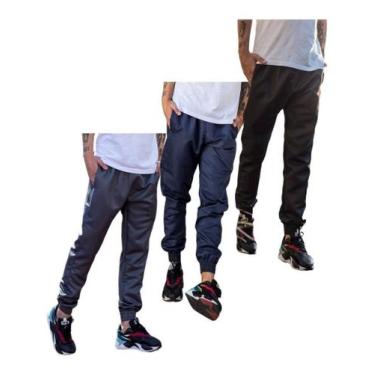 Imagem de Kit 3 Calças Jogger Tactel Estilo Neymar Inverno 2 Bolso 016 - J94, 1 