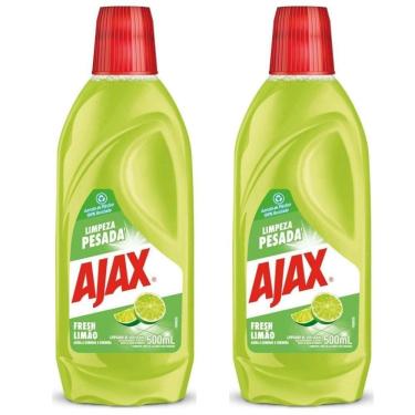 Imagem de Kit 2 Limpador Diluível Ajax Fresh Limão Limpeza Pesada 500ml