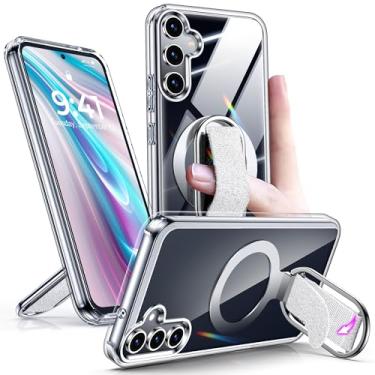 Imagem de Shields Up Capa para Samsung Galaxy S24 Plus com suporte, capa para celular Galaxy S24 Plus transparente com suporte de anel e alça de telefone [compatível com MagSafe] Capa à prova de choque para