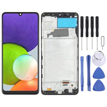 Imagem de Hiregolish Peças de reparo de tela LCD para celular para Samsung Galaxy A22 4G SM-A225 OLED LCD digitalizador de tela conjunto completo com moldura, conjunto de substituição com kits de reparo