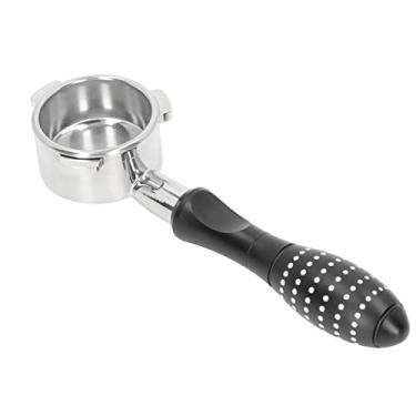 Imagem de Portafilter de café 54mm, portátil sem fundo, alça de liga de aço inoxidável premium para máquina de café série 8 (Preta)