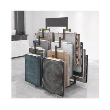 Imagem de Suporte de carpete em pé, suporte de exibição de cachecol de chão, organizador de calças, rack de roupas íntimas, para loja de varejo de roupas comerciais (cor: preto, tamanho: 60 x 95 x 156 cm)