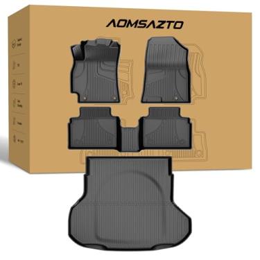 Imagem de Tapetes de chão K4 para Kia K4 LX LXS EX GT-Line/GT-Line Turbo 2025 2026 e tapete de carga - Ajuste personalizado antiderrapante para todos os climas Bandeja de porta-malas K4 acessórios preto