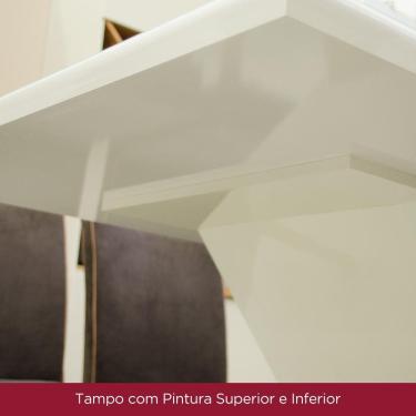 Imagem de Conjunto Jantar Tampo Mdf Canto Reto Vidro 120 Cm 04 Cadeiras Andressa Henn Nature Off White Bege