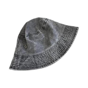 Imagem de Chapéu De Pescador Vintage Lavado Para Casais, Respirável, Cor Sólida,
